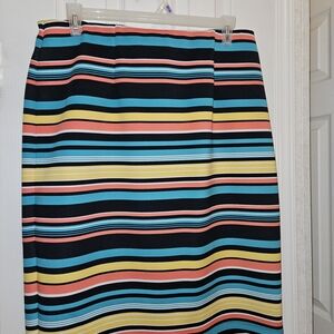 Cato Multicolor Striped Pencil Skirt